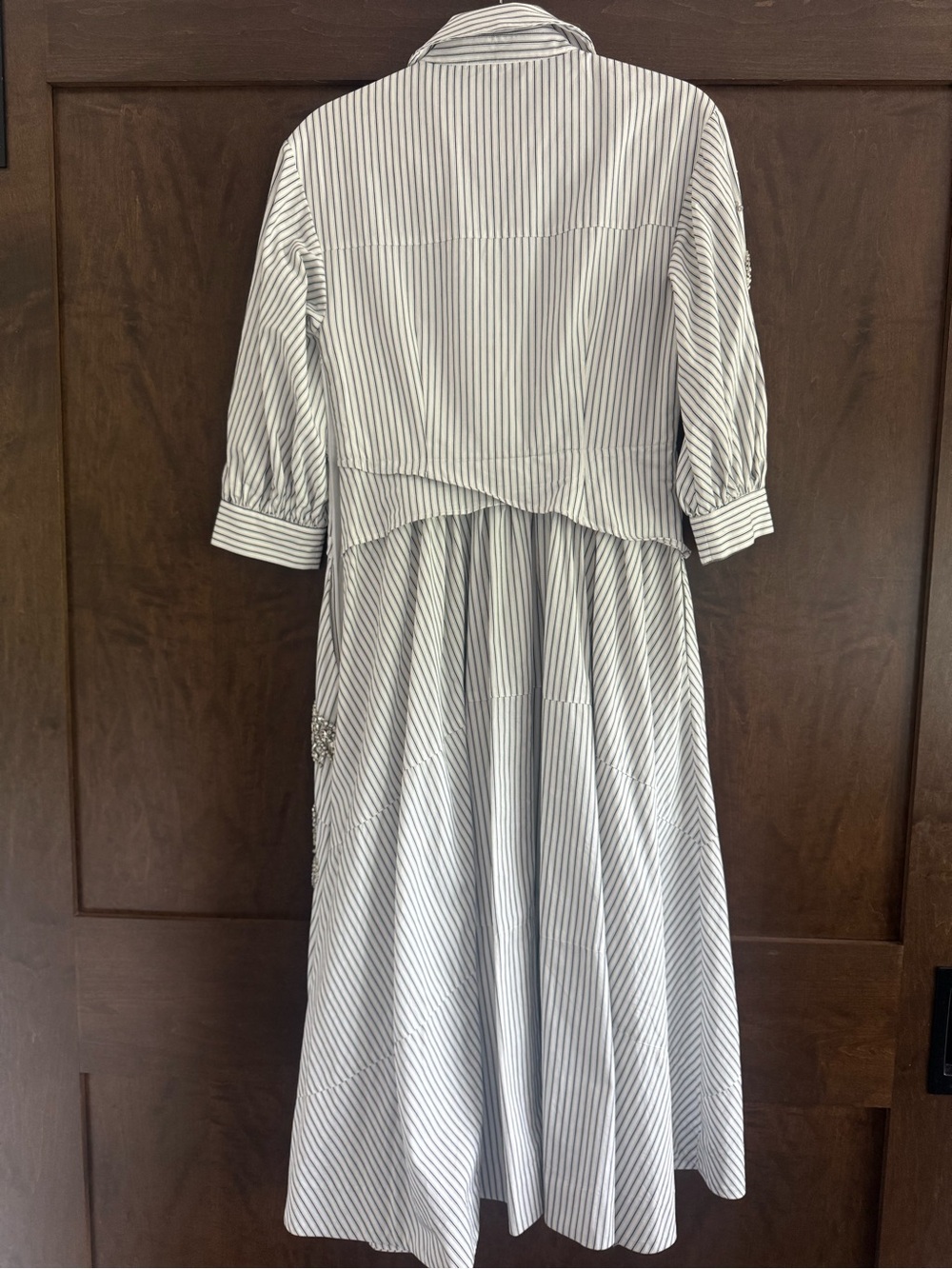 Cinq A Sept Camron Striped Embellished Dress STUNNING - Picture 2 of 5